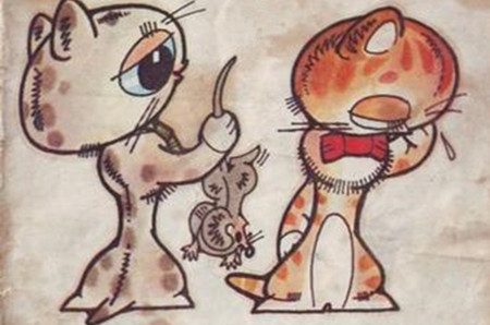 小猫学本领的故事